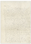 Fantastic Early Autograph Letter Signed From 17 Year Old Hunter S. Thompson About His Burgeoning Identity, the Nature of Friendship and His Trouble with the FBI